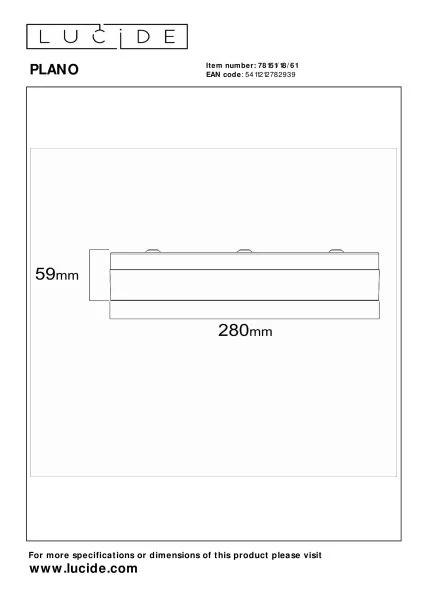 Lucide PLANO - Deckenleuchte Innen/Außen - Ø 28 cm - LED Dim. - CCT - 1x16W 2700K/4000K - IP44 - Opal - technisch